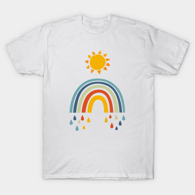 Rainbow and sun T-Shirt by grafart